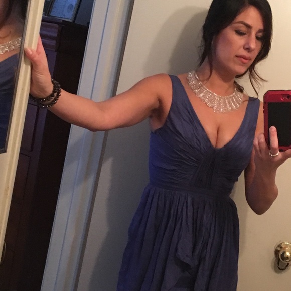 Purpleish-blue BHLDN dress from anthropologie - Picture 4 of 4